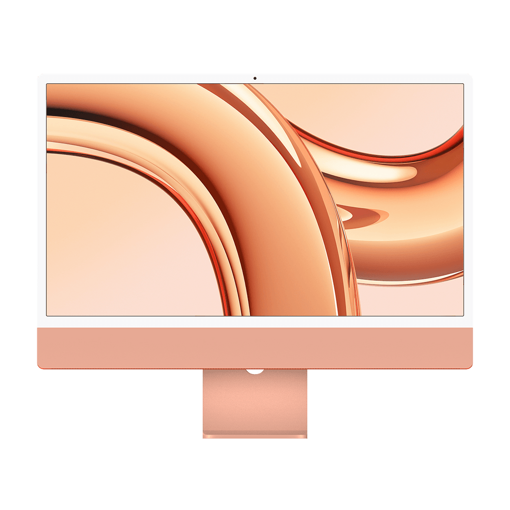 Apple M3 iMac 24-inch - Orange - 8GB RAM, 512GB Flash, 10-Core GPU, 4 Ports, Open Box
