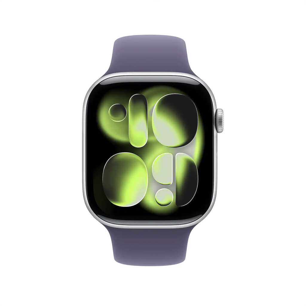 Apple Watch Series 11 46mm GPS - Silver w/ S/M Purple Fog Sport Band, Open Box