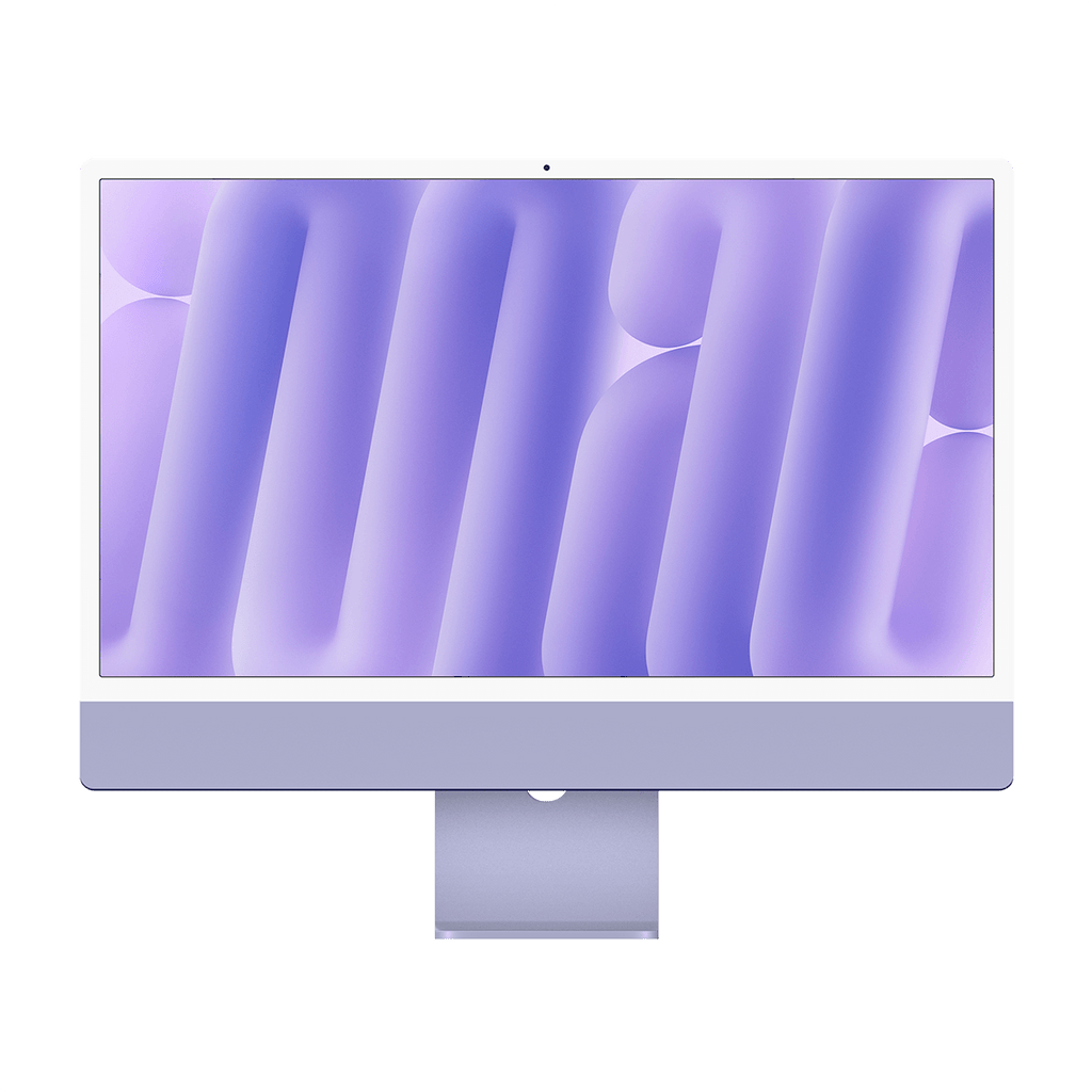 Apple M4 iMac 24-inch - Purple - 16GB RAM, 512GB Flash, 10-Core GPU, 4 Ports, Open Box