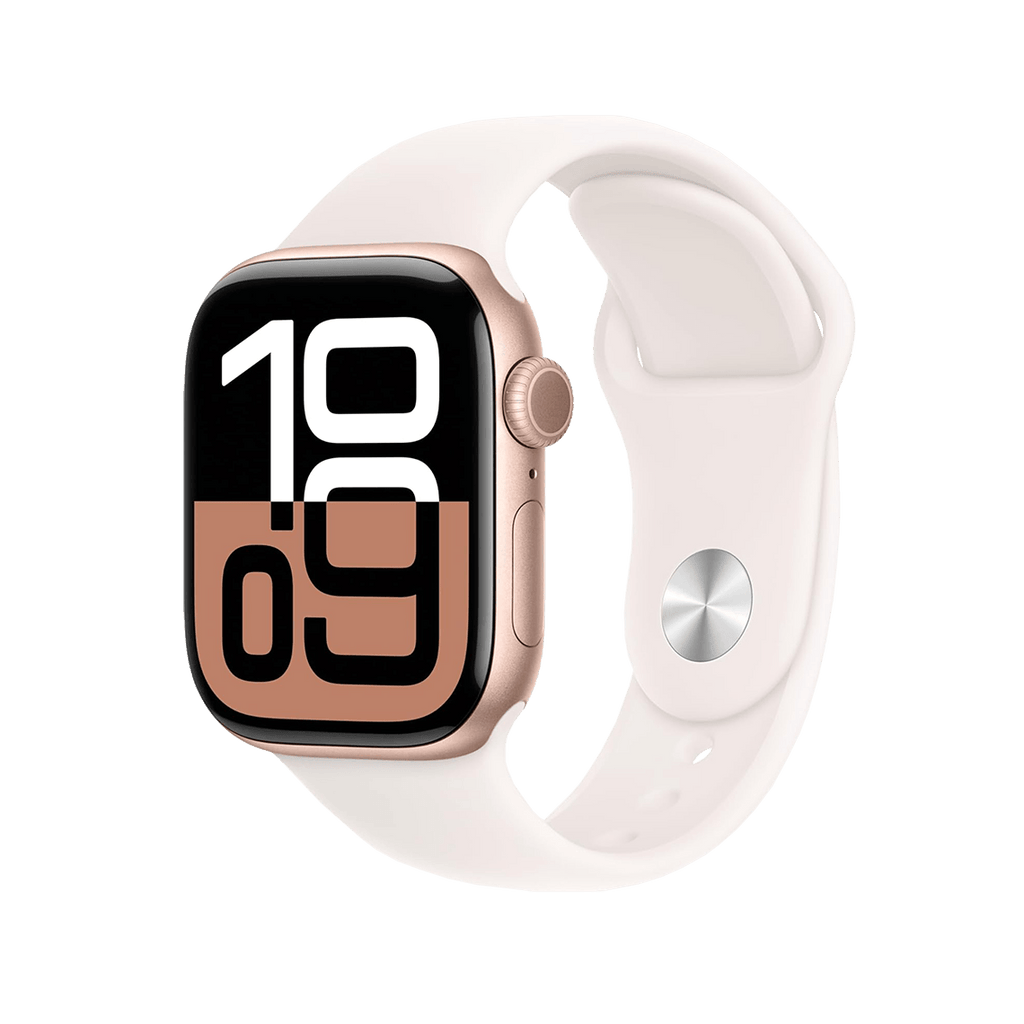 Apple Watch Series 10 46mm GPS - Rose Gold w/ S/M Light Blush Sport Band, Grade A