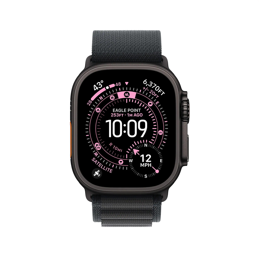 Apple Watch Ultra 3 49mm GPS + Cellular - Black Titanium w/ Large Black Alpine Loop, Grade A