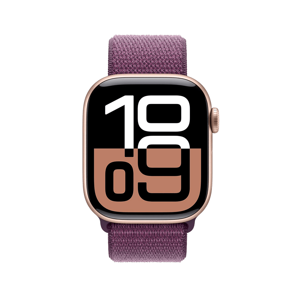 Apple Watch Series 10 42mm GPS - Rose Gold w/ Plum Sport Loop, Grade A