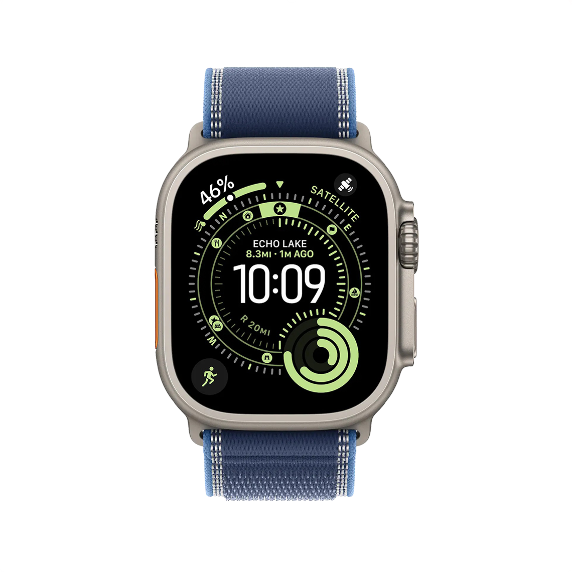 Apple Watch Ultra 3 49mm GPS + Cellular - Natural Titanium w/ M/L Bright Blue Trail Loop, Open Box