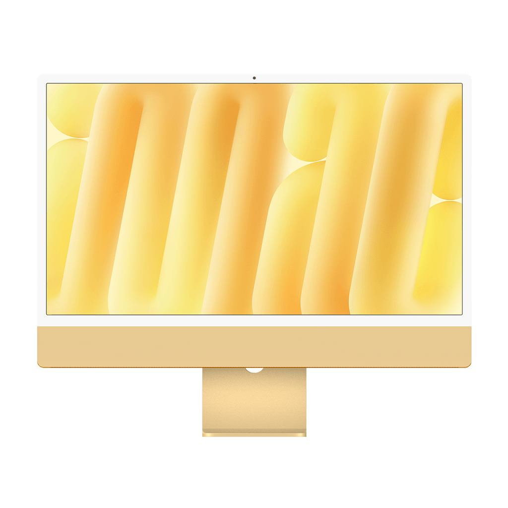 Apple M4 iMac 24-inch - Yellow - 16GB RAM, 256GB Flash, 8-Core GPU, 2 Ports, Open Box