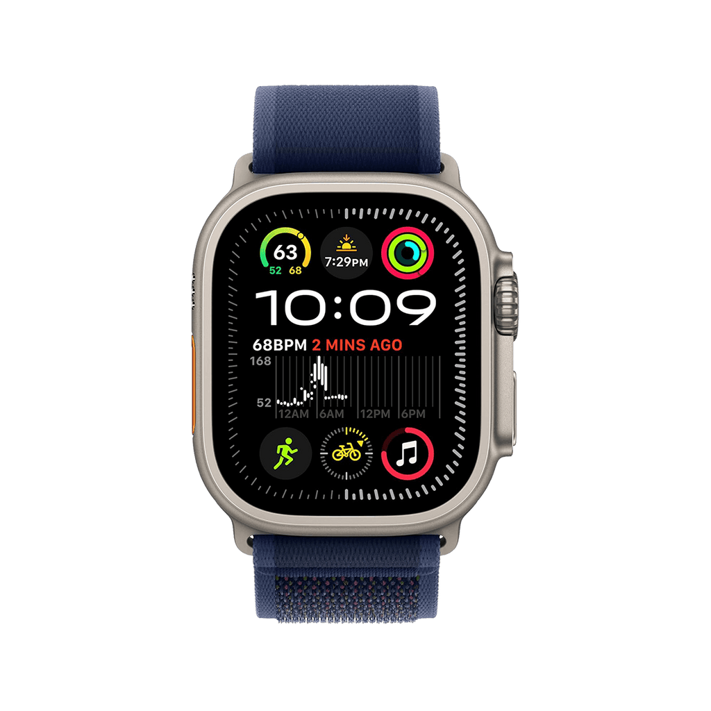 Apple Watch Ultra 2 49mm GPS + Cellular - Natural Titanium w/ M/L Blue Trail Loop, Grade A