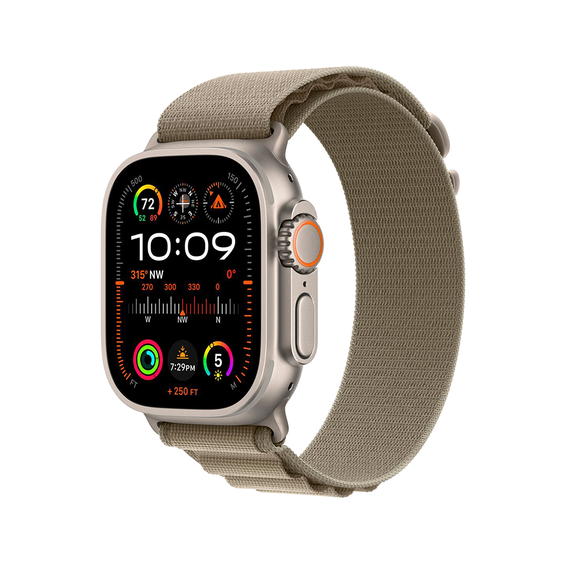 Apple Watch Ultra 2 49mm GPS + Cellular - Titanium - Medium Olive Alpine Loop, Grade A