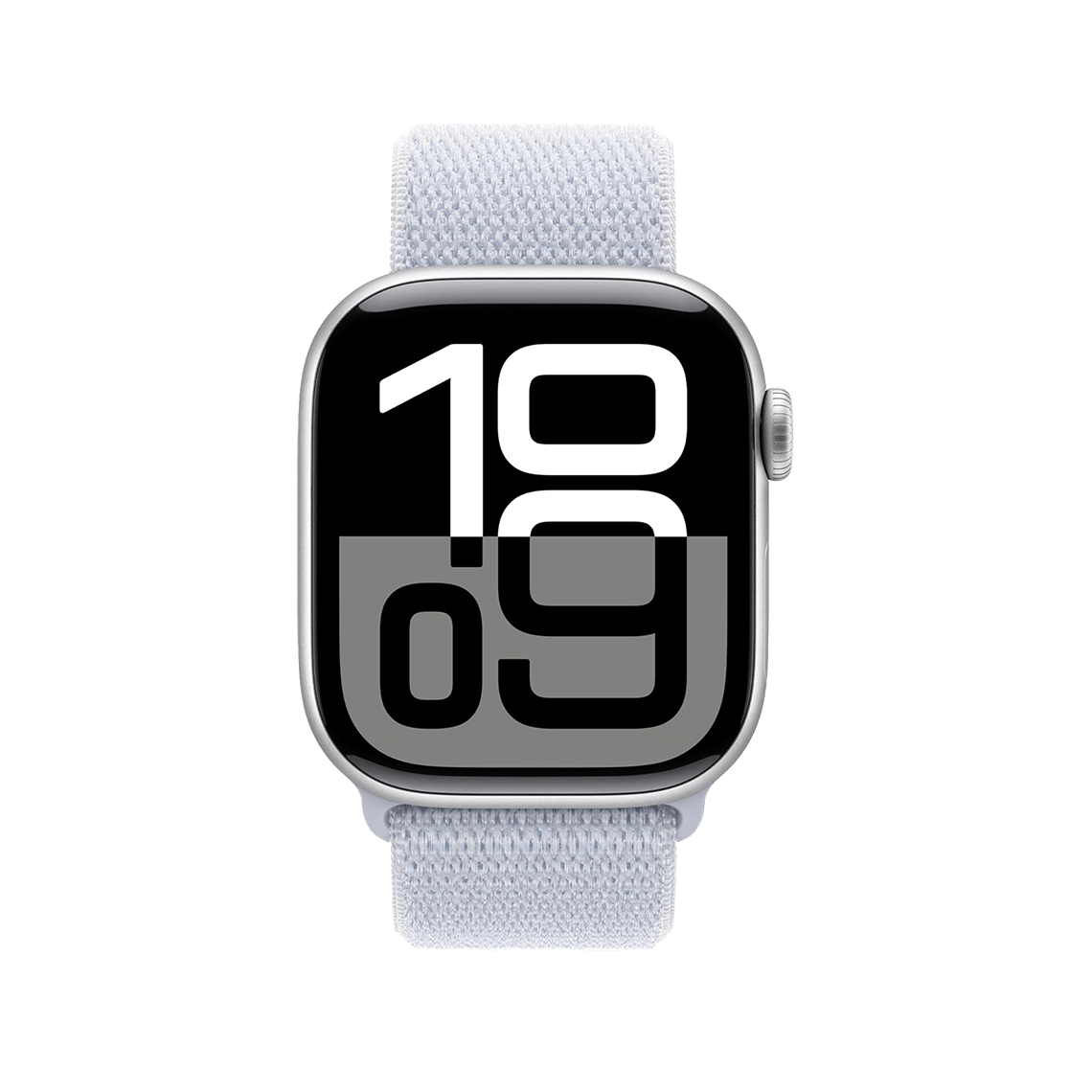 Apple Watch Series 10 42mm GPS - Silver w/ Blue Cloud Sport Loop, Grade A