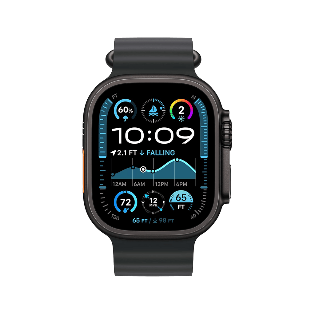 Apple Watch Ultra 2 49mm GPS + Cellular - Black Titanium w/ Black Ocean Band, Grade B