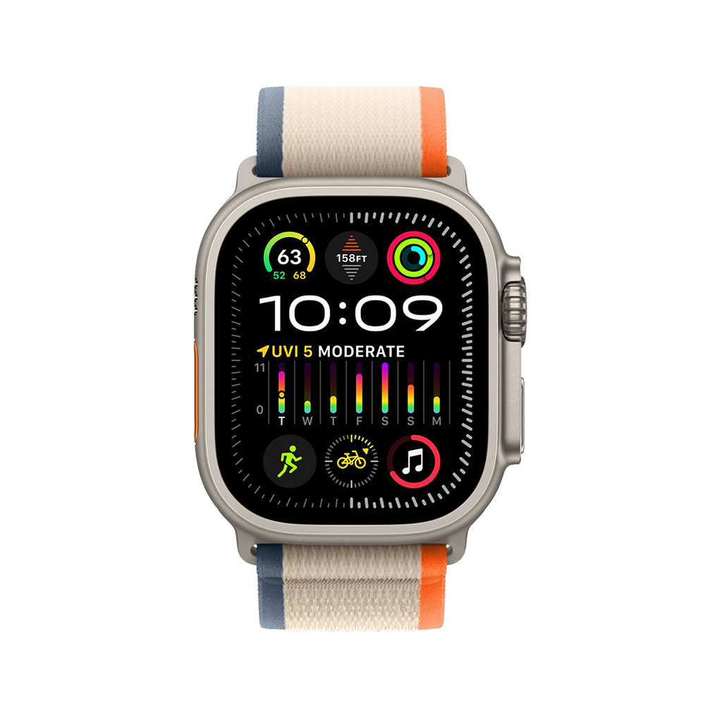 Apple Watch Ultra 2 49mm GPS + Cellular - Titanium - M/L Orange/Beige Trail Loop, Open Box