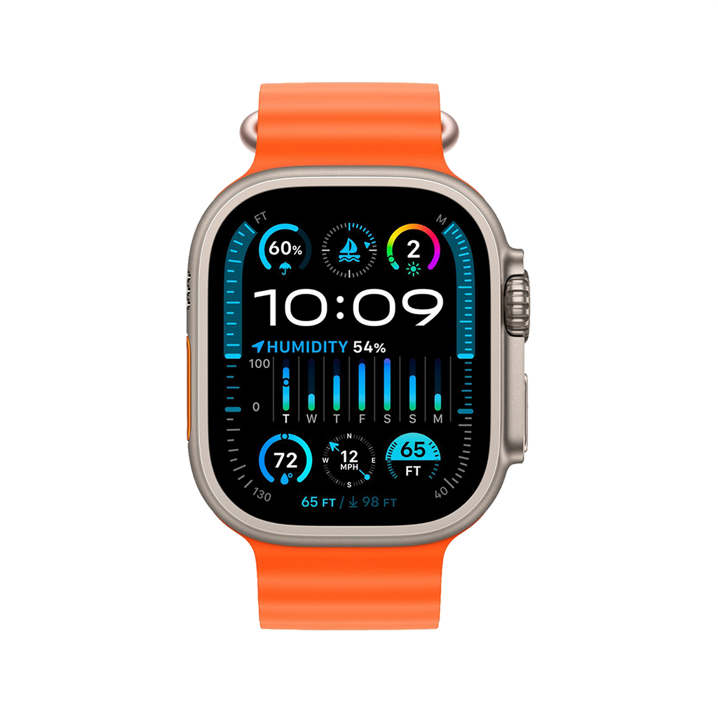 Apple Watch Ultra 2 49mm GPS + Cellular - Titanium - Orange Ocean Band, Grade A