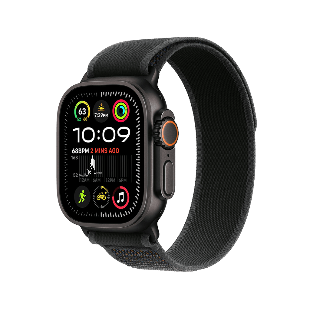 Apple Watch Ultra 2 49mm GPS + Cellular - Black Titanium w/ S/M Black Trail Loop, Grade A