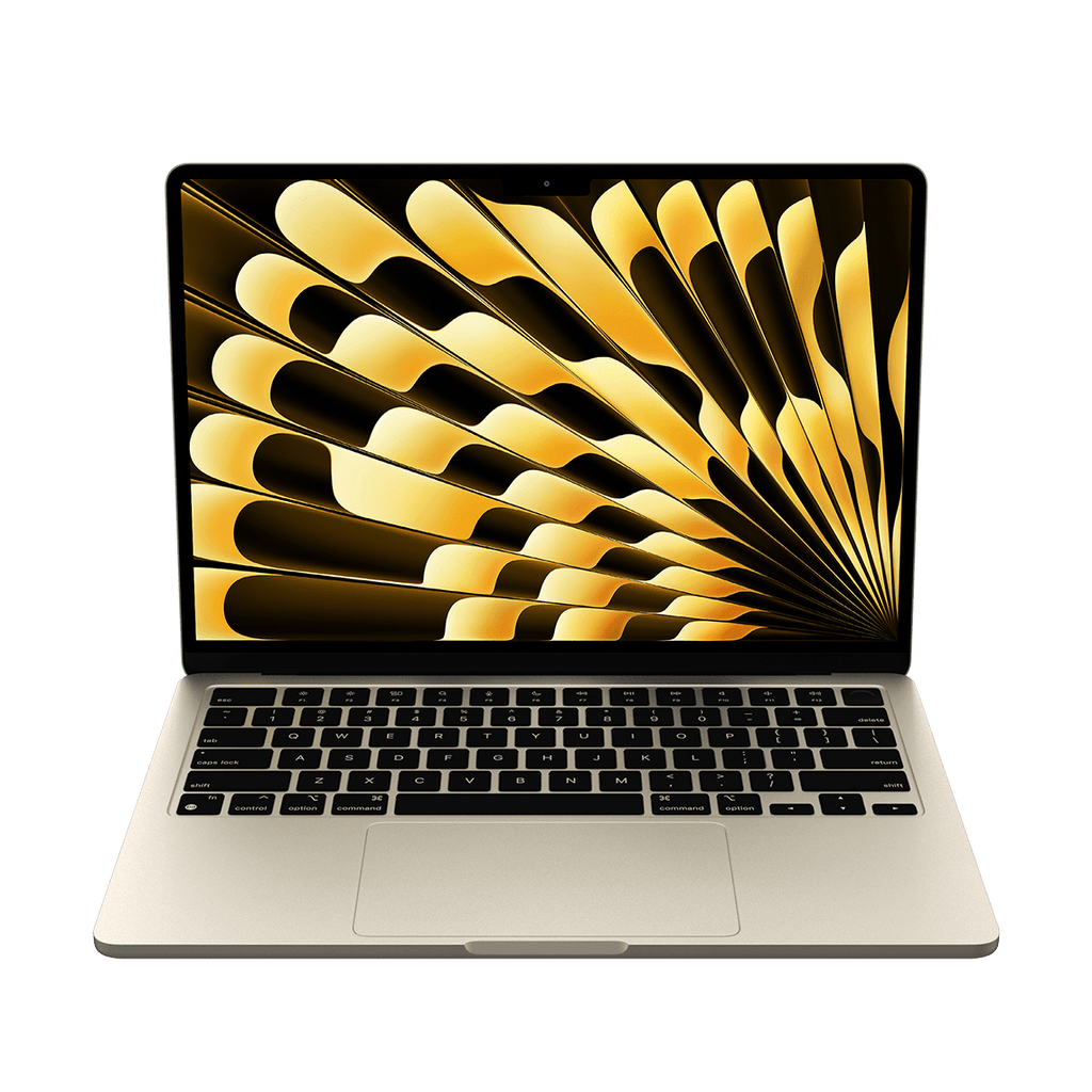 Apple 13-inch MacBook Air M3 chip, 16GB RAM, 256GB Flash, 8-Core GPU, Starlight - Grade B