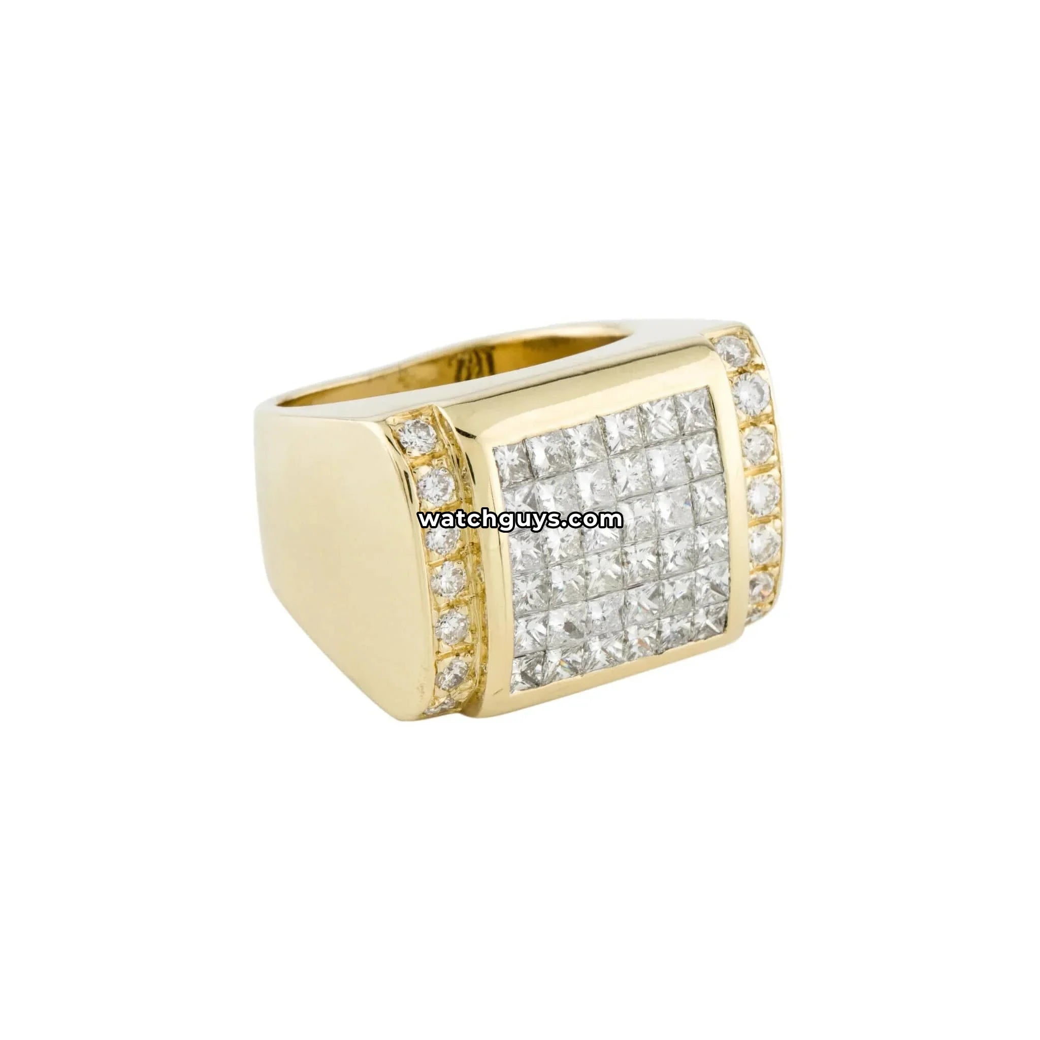 Princess Cut Diamond Ring 18K Yellow Gold