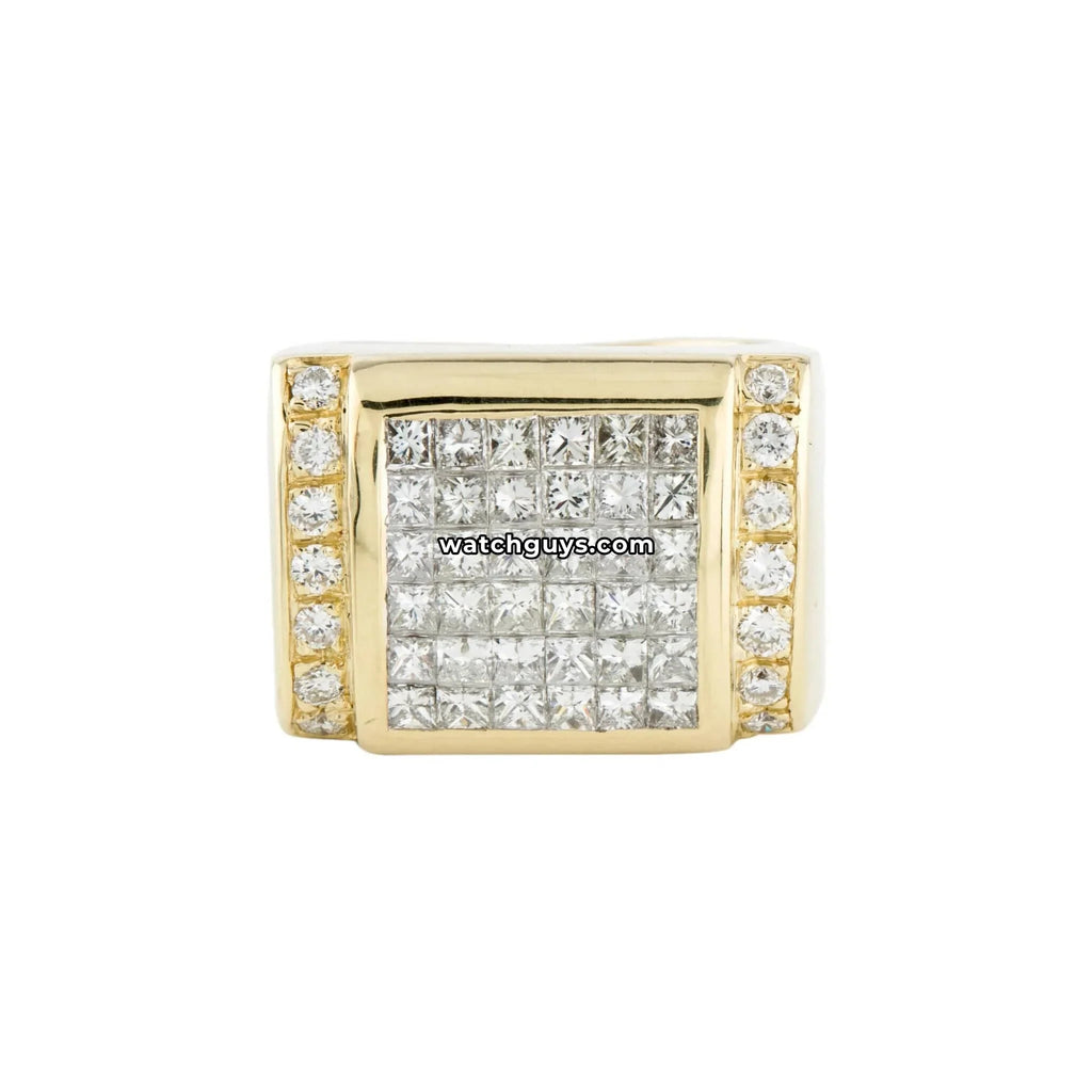 Princess Cut Diamond Ring 18K Yellow Gold