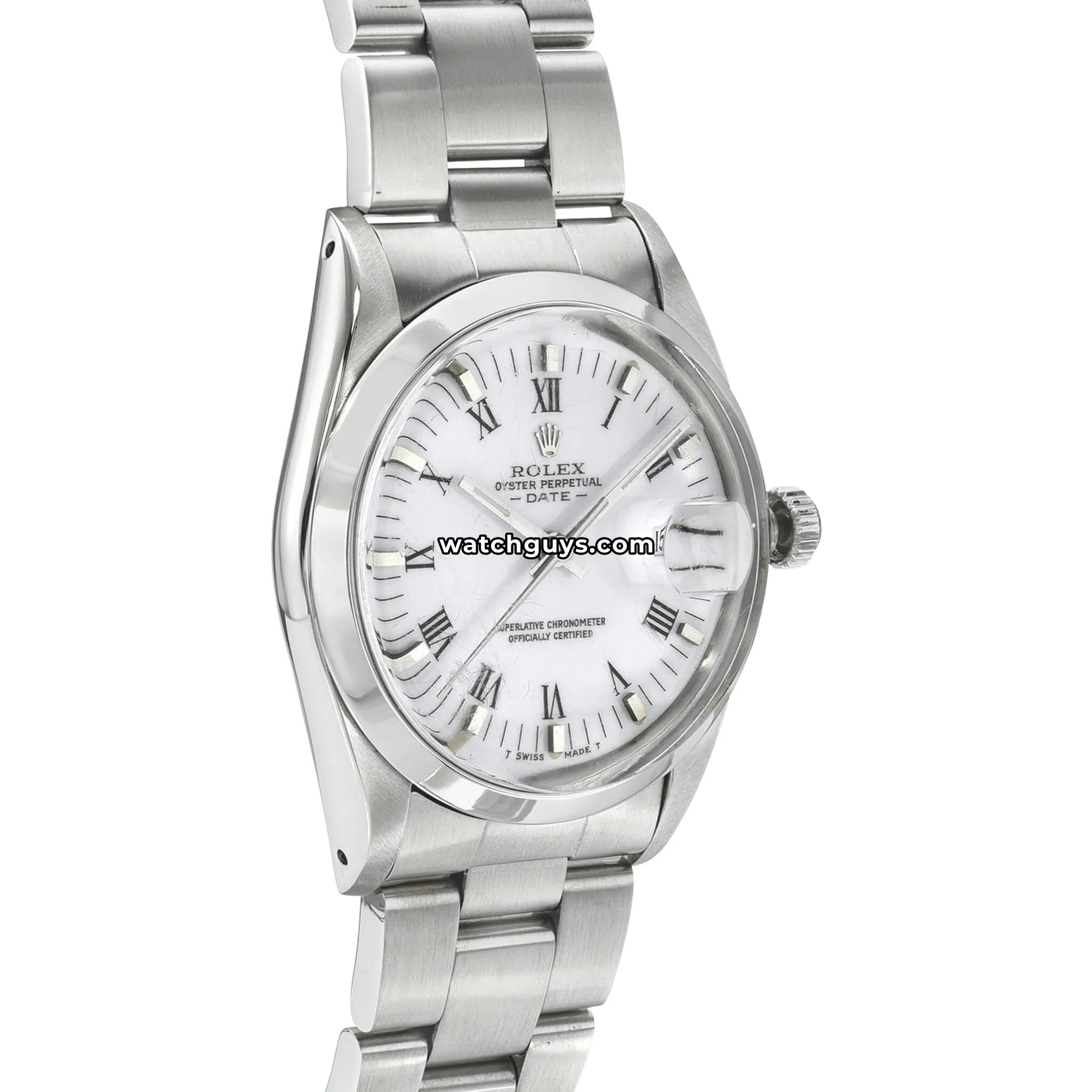 Rolex Date 15000 White Roman