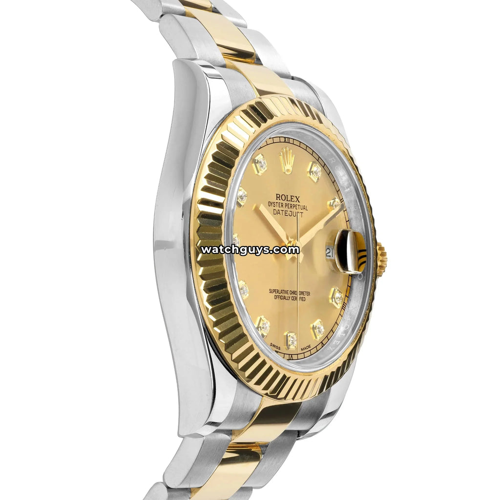 Rolex Datejust 116333 Champagne Diamond Dial