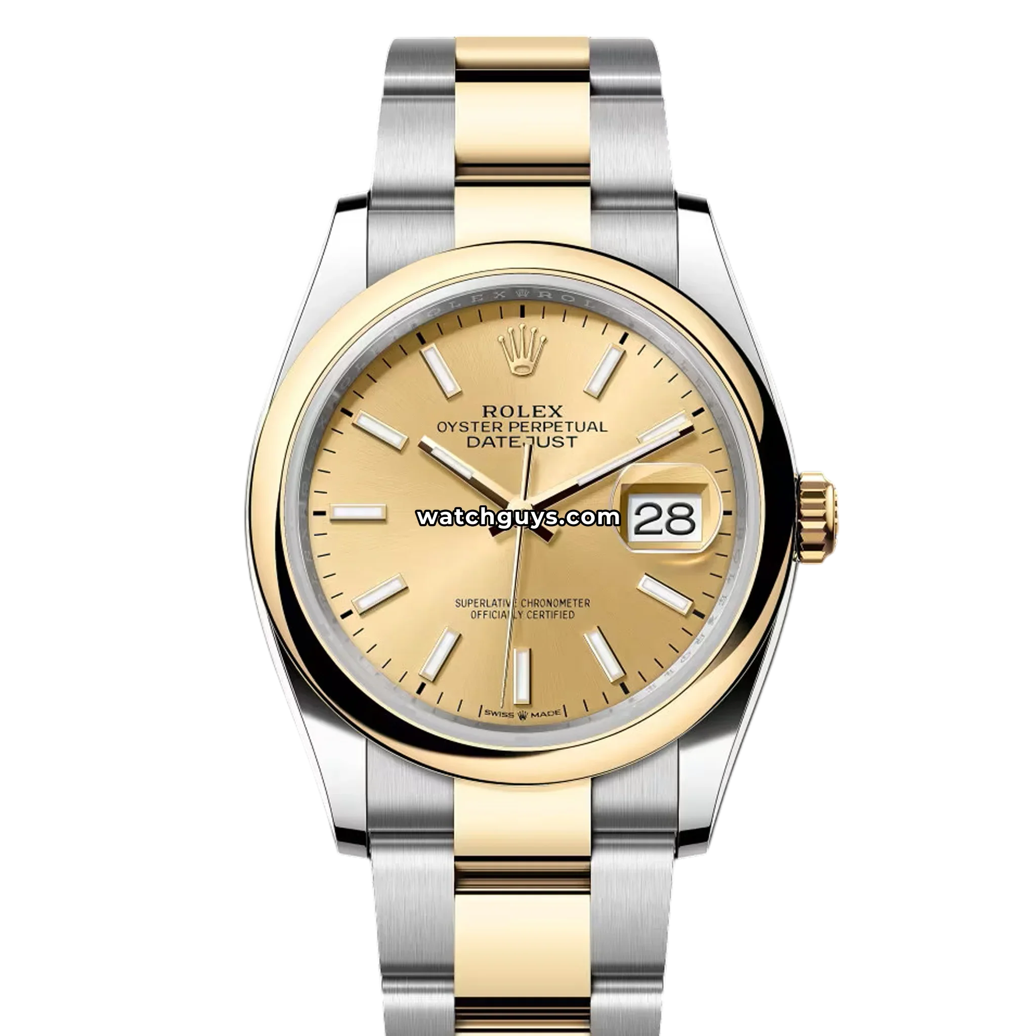 Rolex Datejust 126203 Champagne Index Oyster