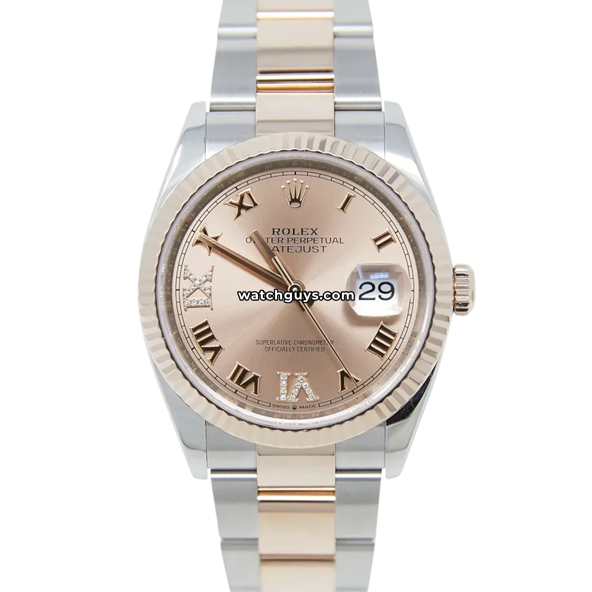 Rolex Datejust 126231 Pink Roman Diamond Oyster