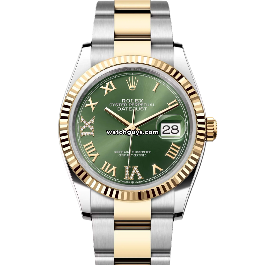 Rolex Datejust 126233 Green Roman Oyster