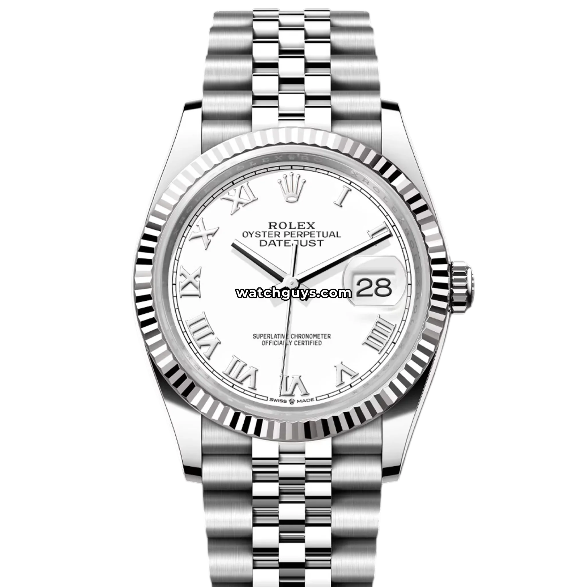 Rolex Datejust 126234 White Roman Dial