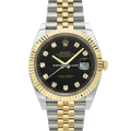 Rolex Datejust 126333 Black Diamond Two Tone Jubilee