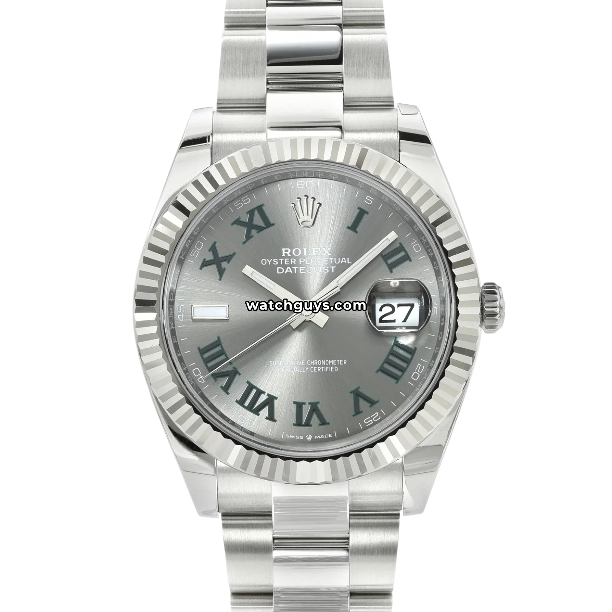 Rolex Datejust 126334 Wimbledon Stainless Steel Oyster