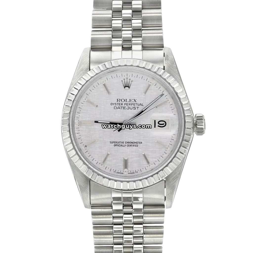 Rolex Datejust 16030 Silver Linen