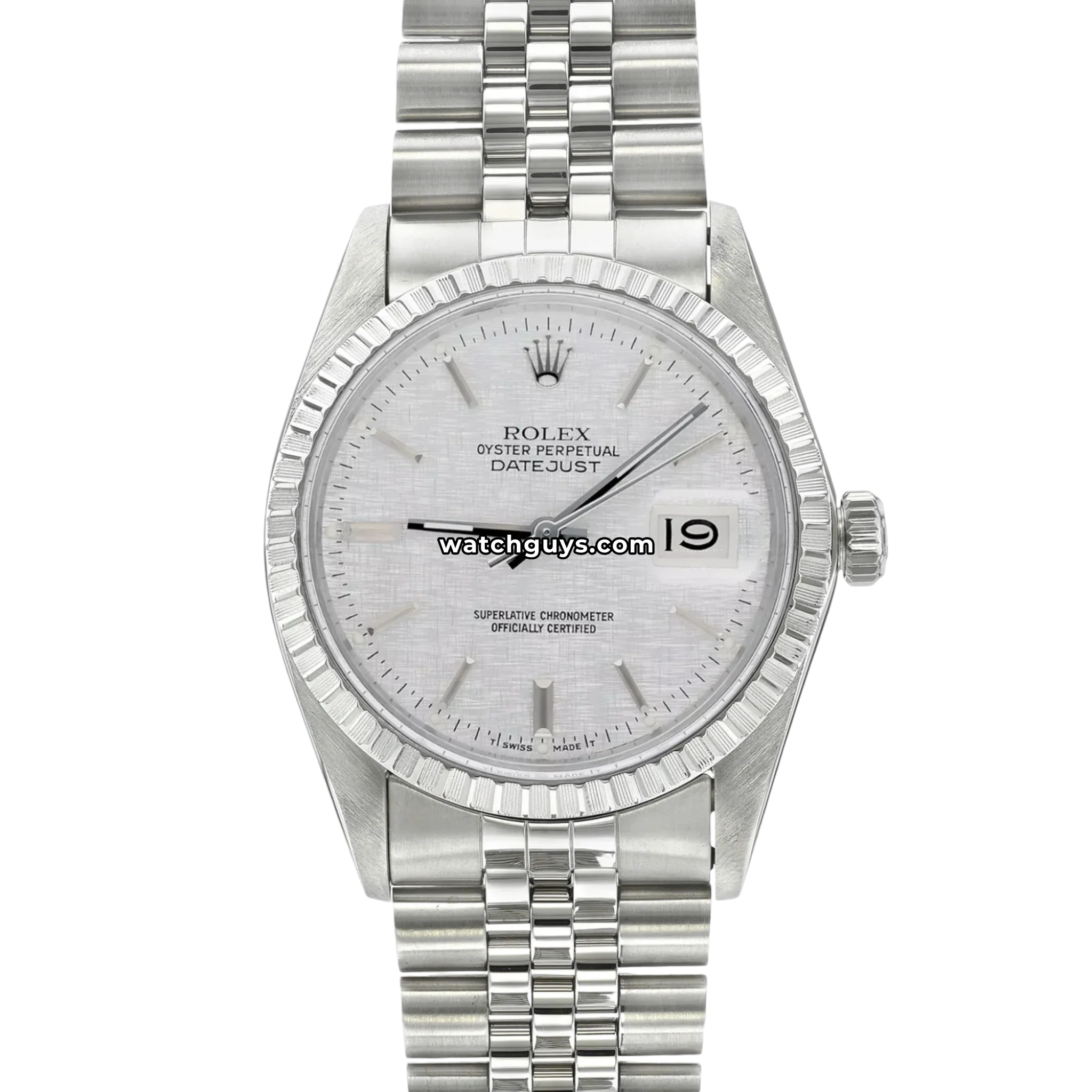 Rolex Datejust 16030 Silver Linen