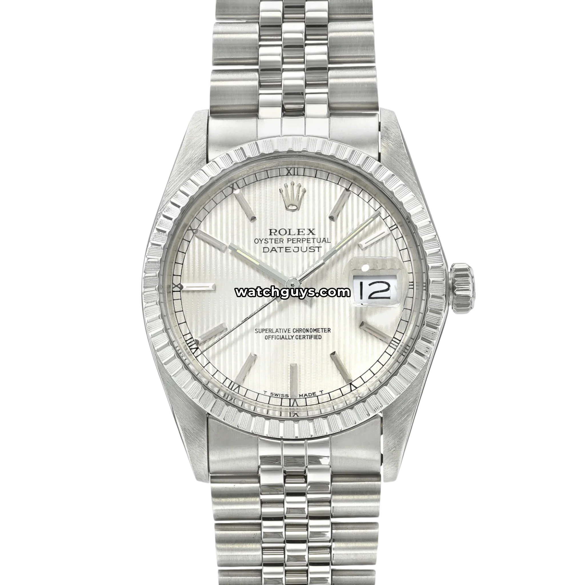 Rolex Datejust 16030 Silver Tapestry