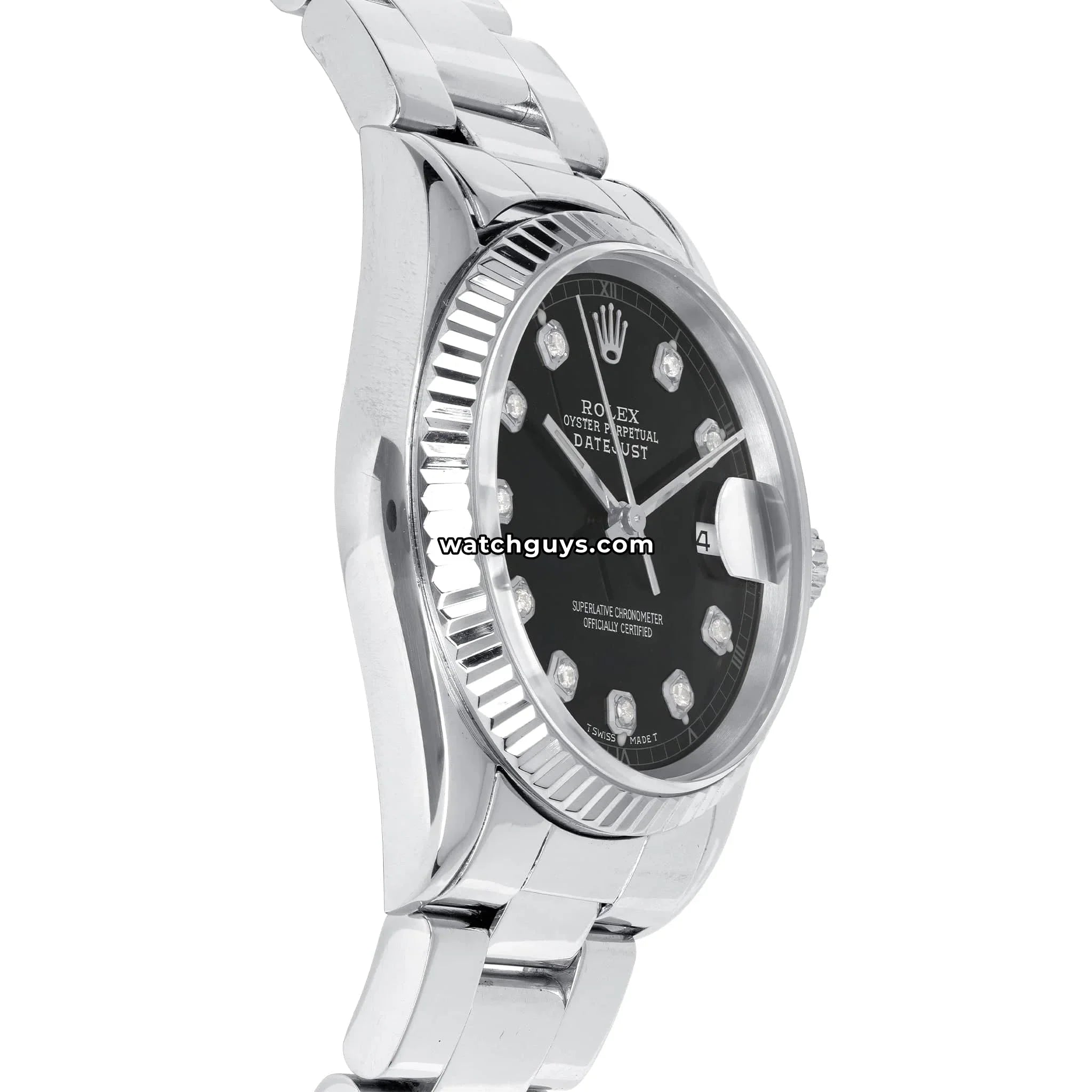 Rolex Datejust 16220 Black Diamond Dial