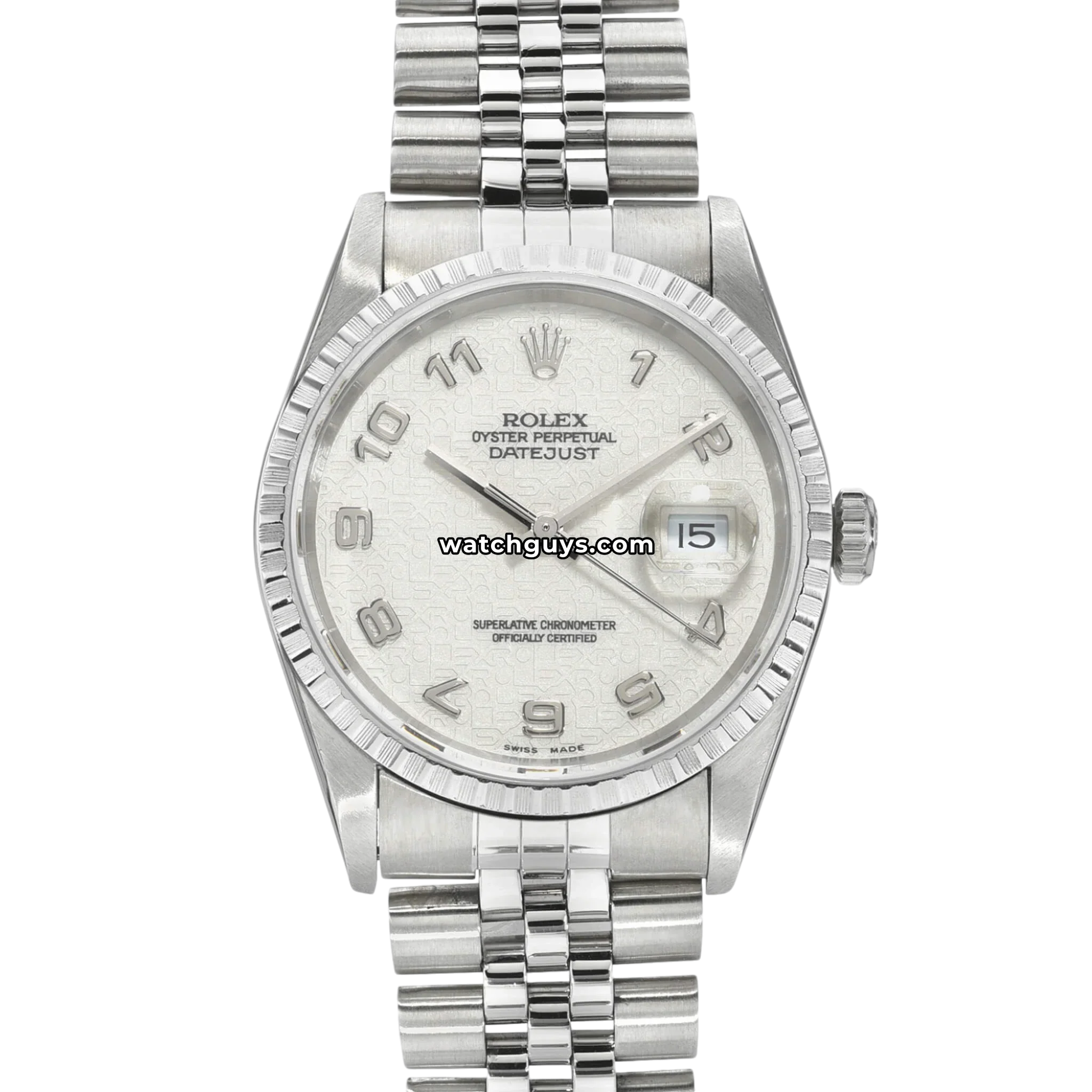 Rolex Datejust 16220 Ivory Jubilee Arabic