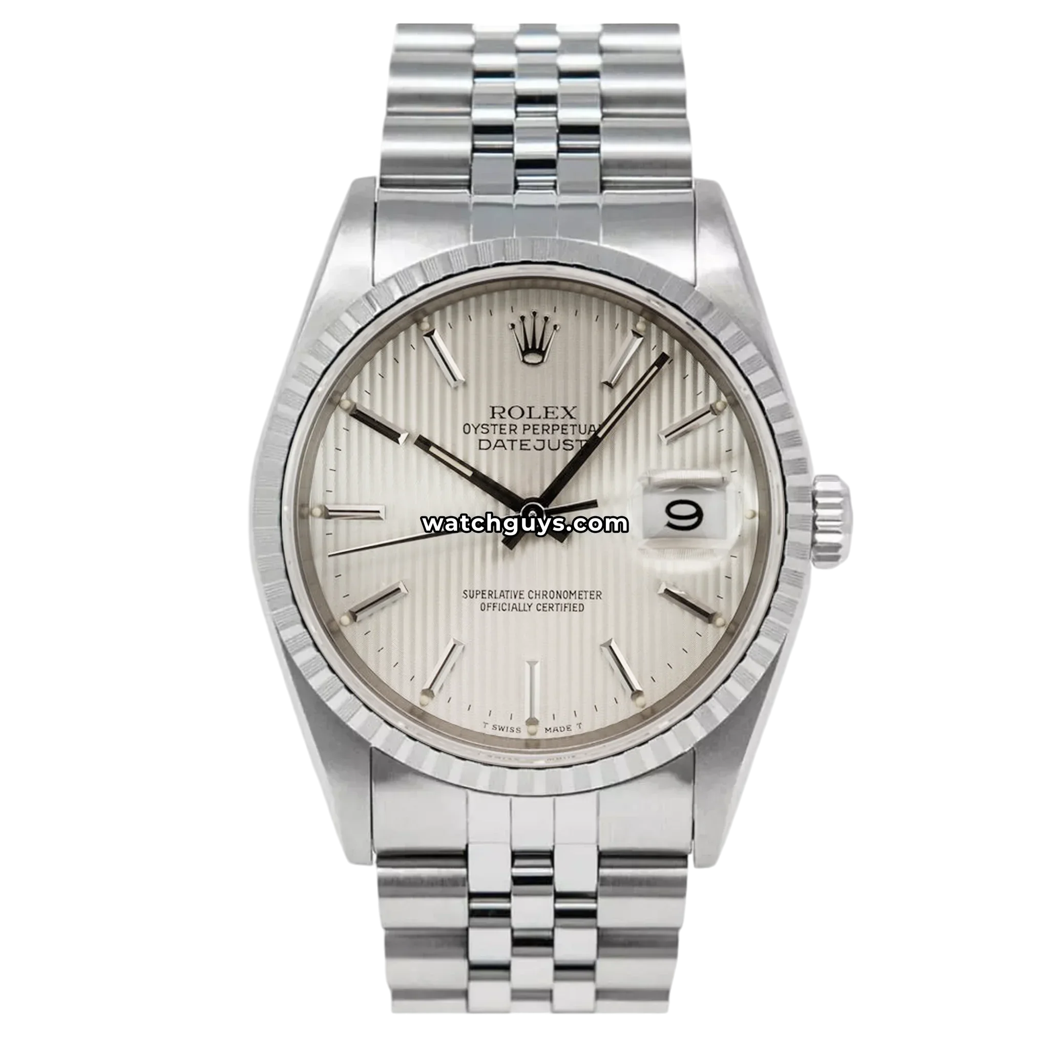 Rolex Datejust 16220 Silver Tapestry Jubilee