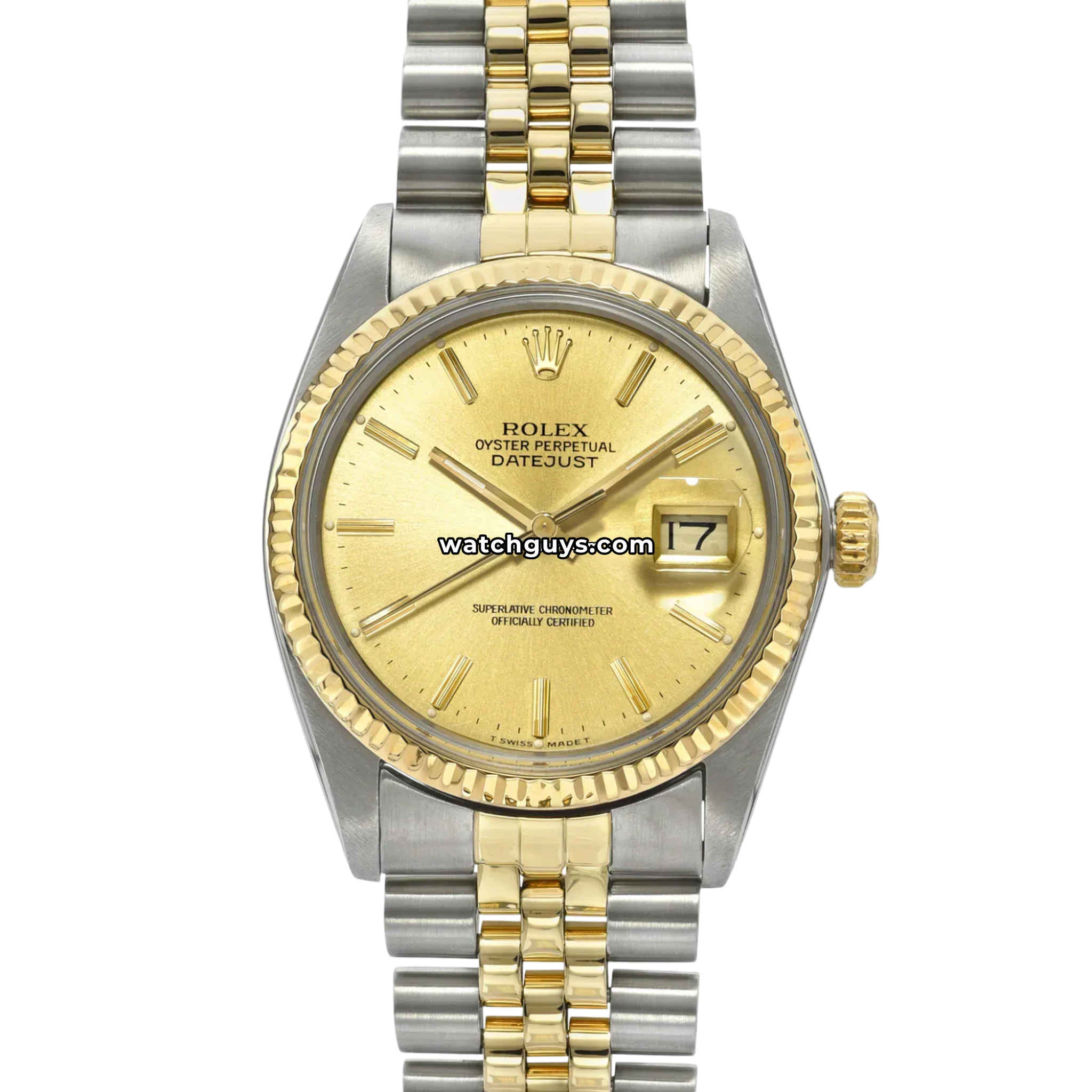 Rolex Datejust 16233 Champagne Index Jubilee