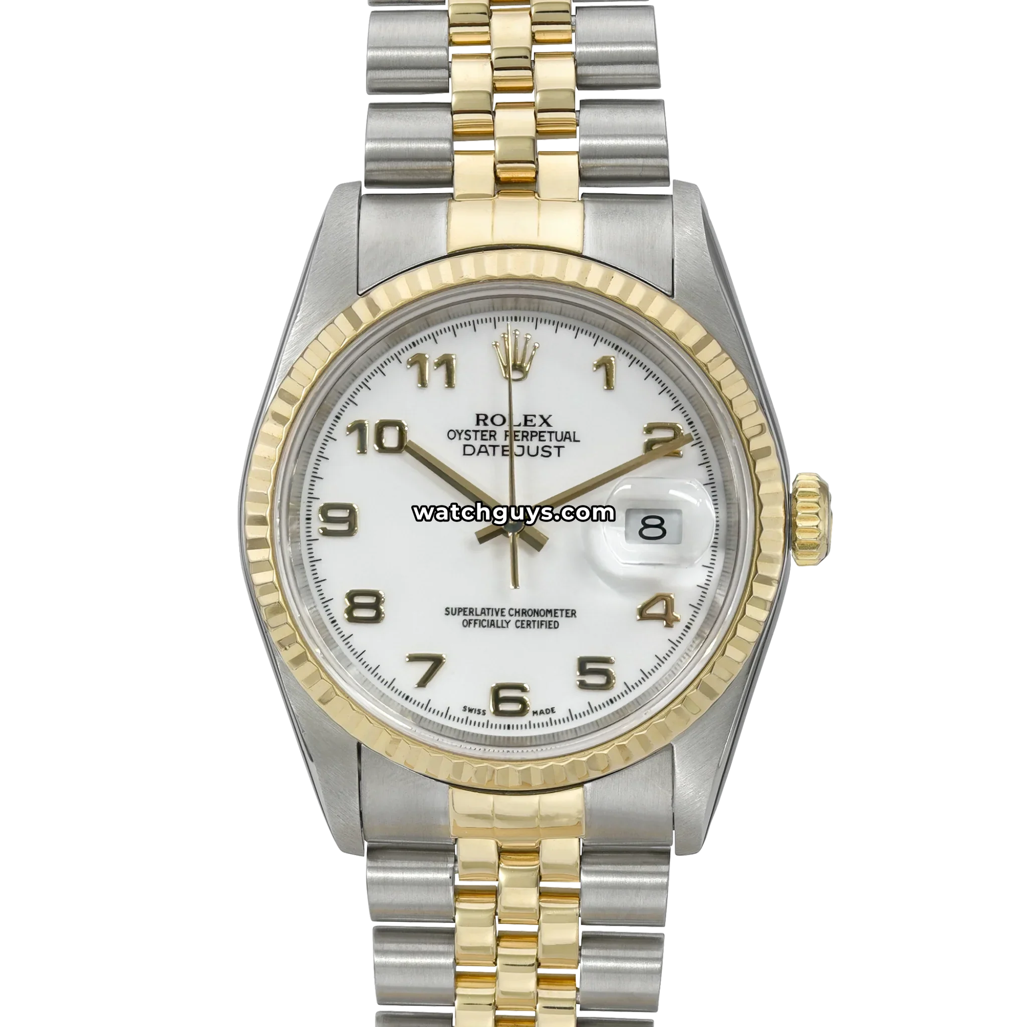 Rolex Datejust 16233 White Arabic Jubilee