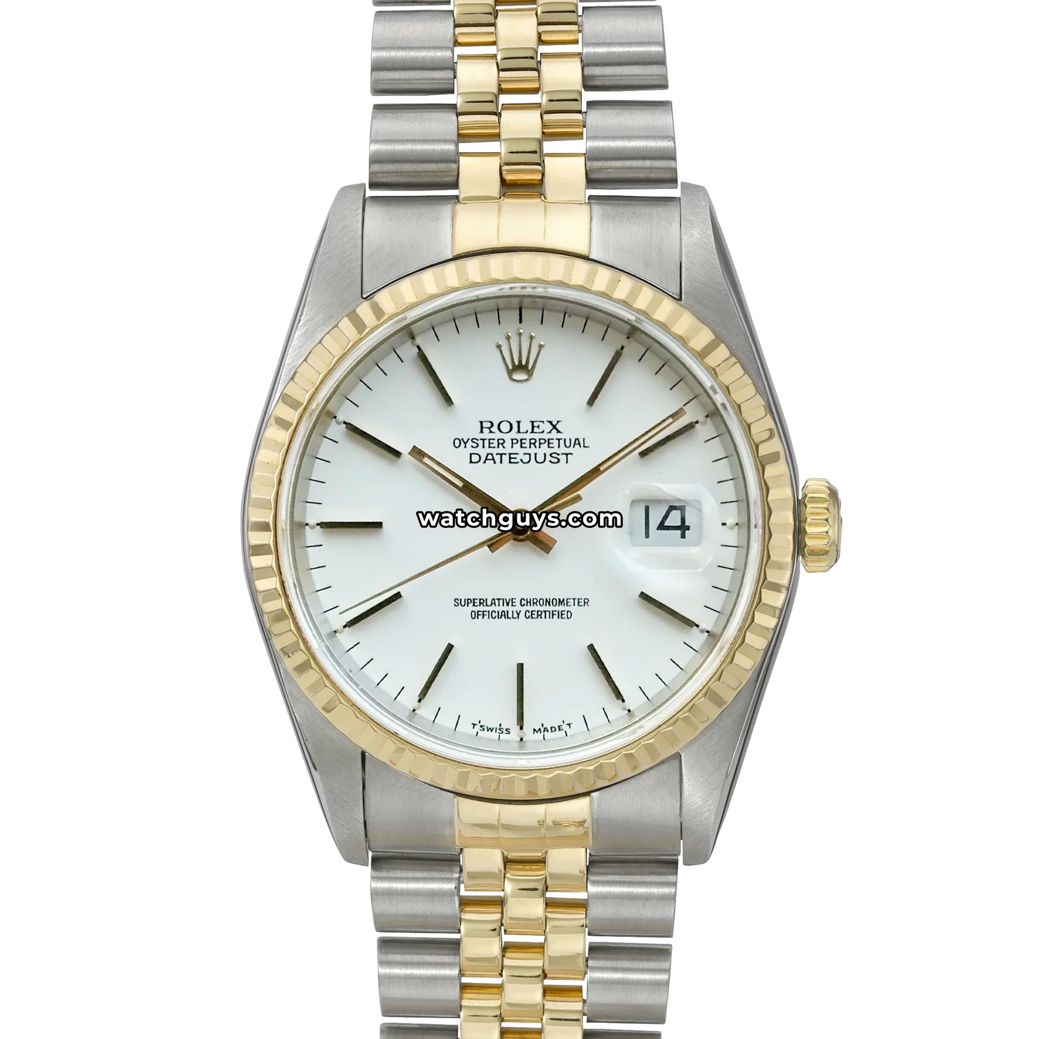 Rolex Datejust 16233 White Index Jubilee