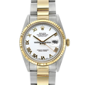 Rolex Datejust 16233 White Roman Oyster