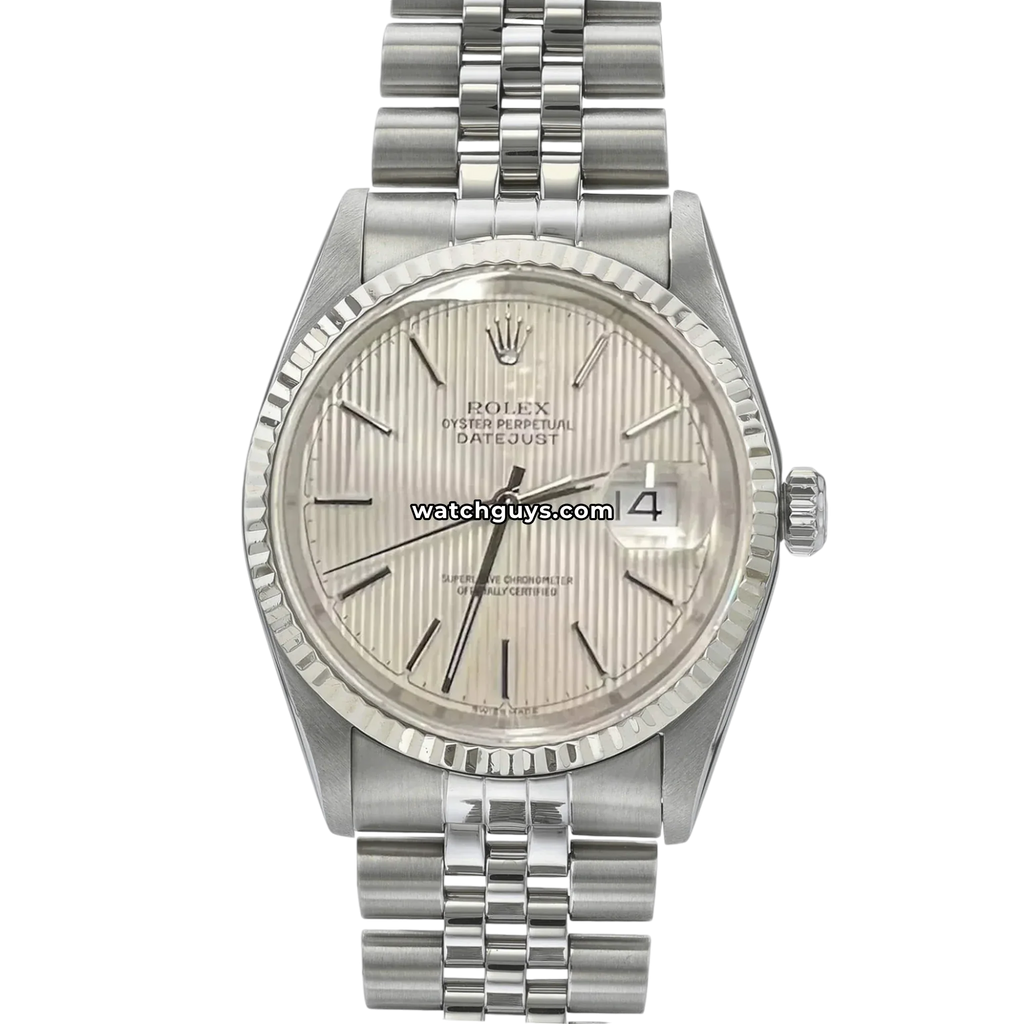 Rolex Datejust 16234 Silver Tapestry Dial