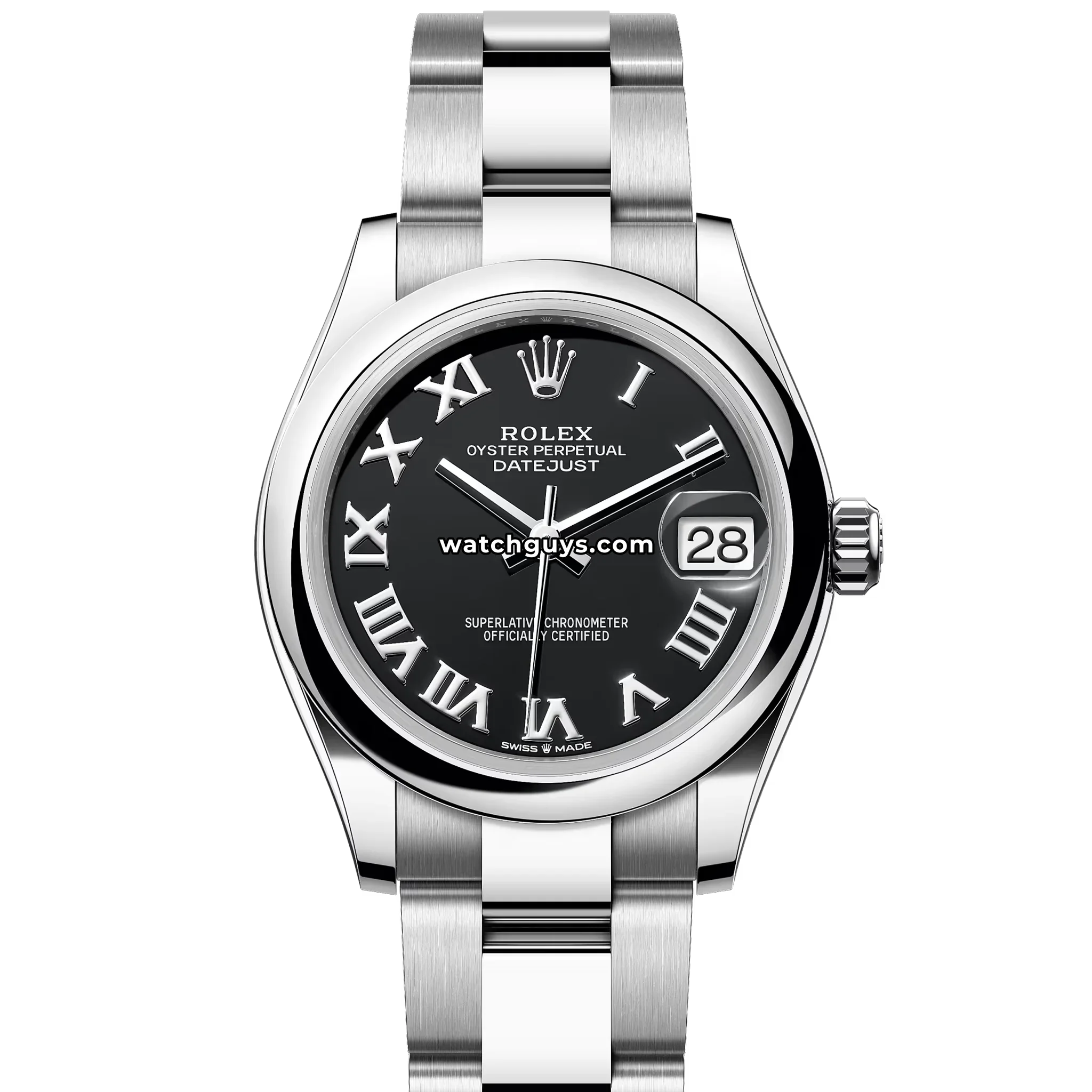Rolex Datejust 278240 Black Roman Oyster