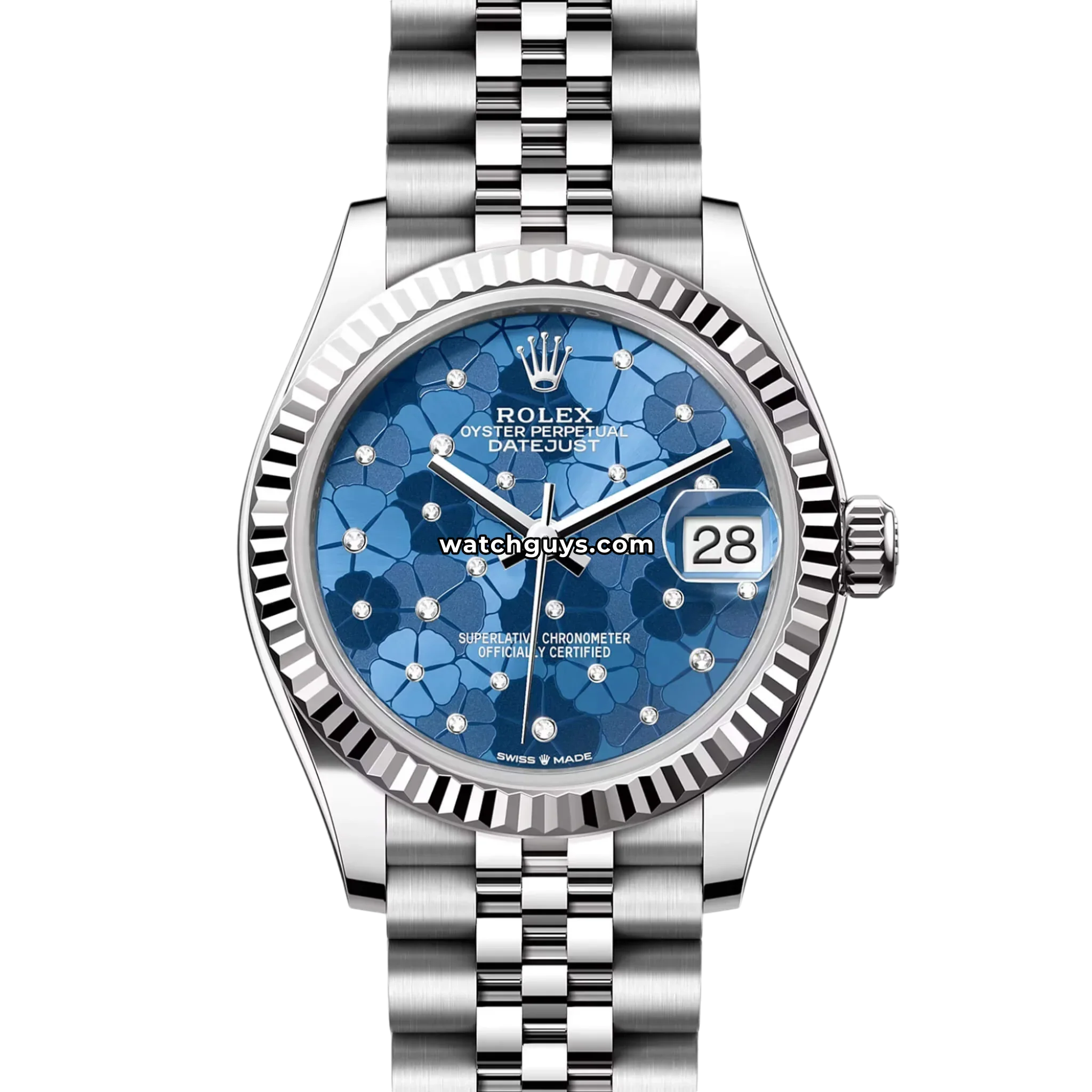 Rolex Datejust 278274 Azzurro Blue Floral Motif
