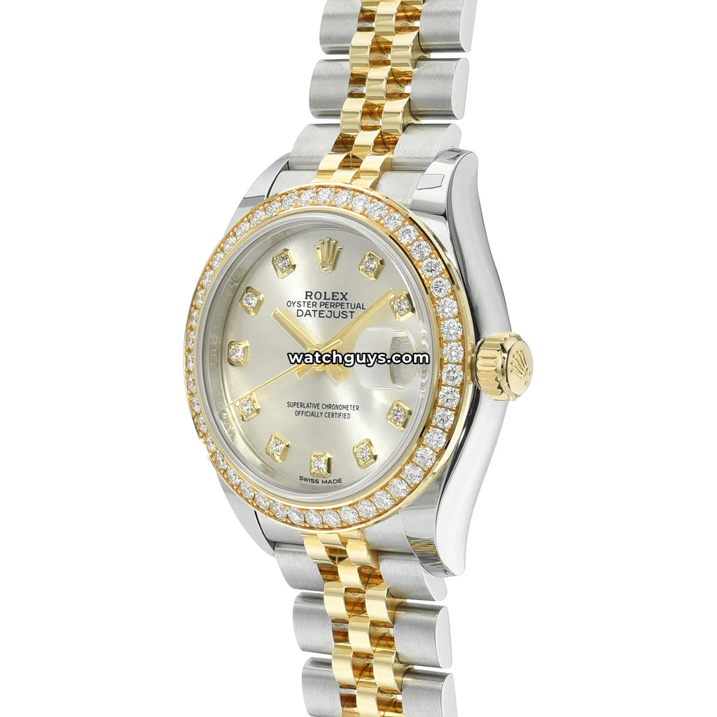 Rolex Datejust 279383RBR Silver Diamond