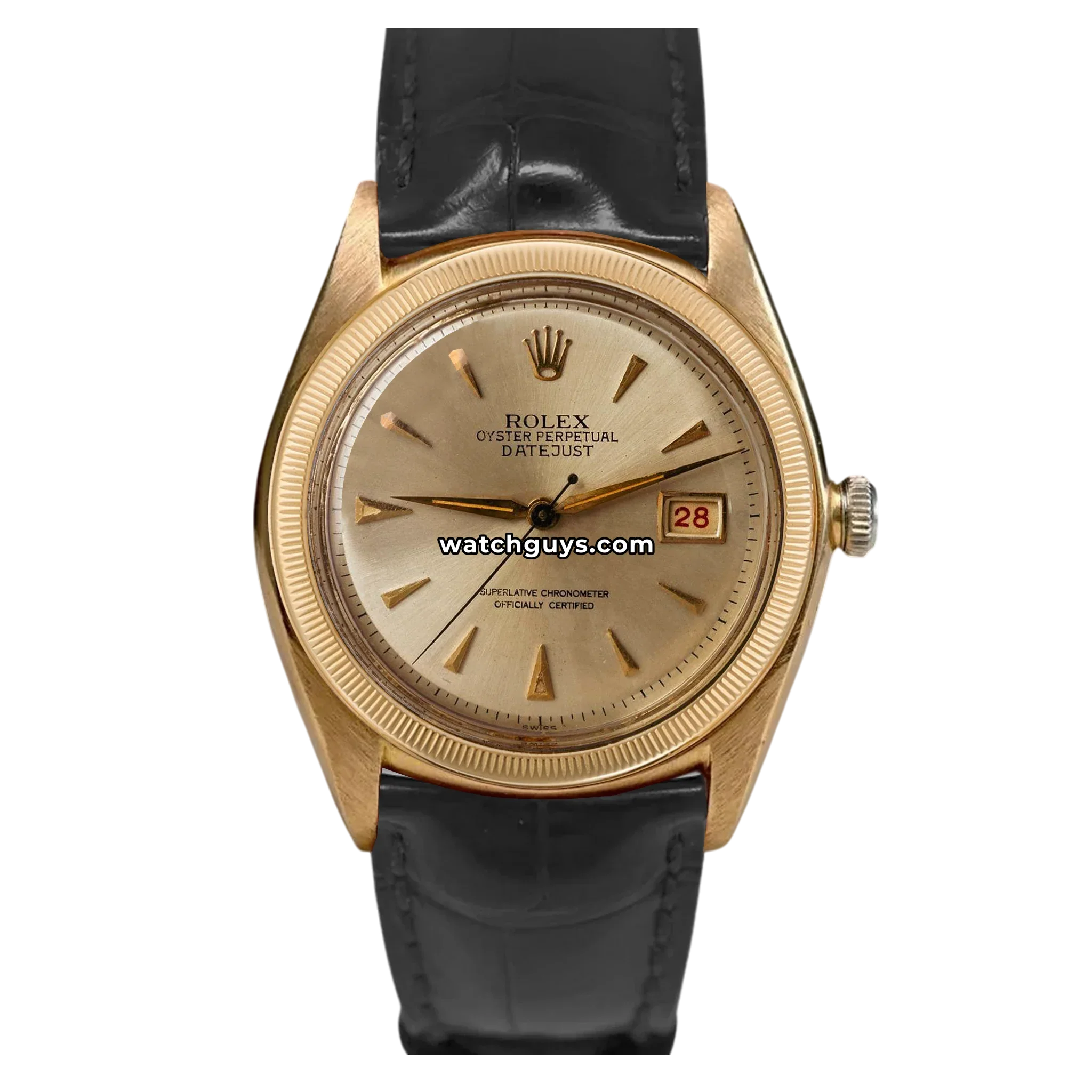Rolex Datejust 6105 Champagne 18K Yellow Gold