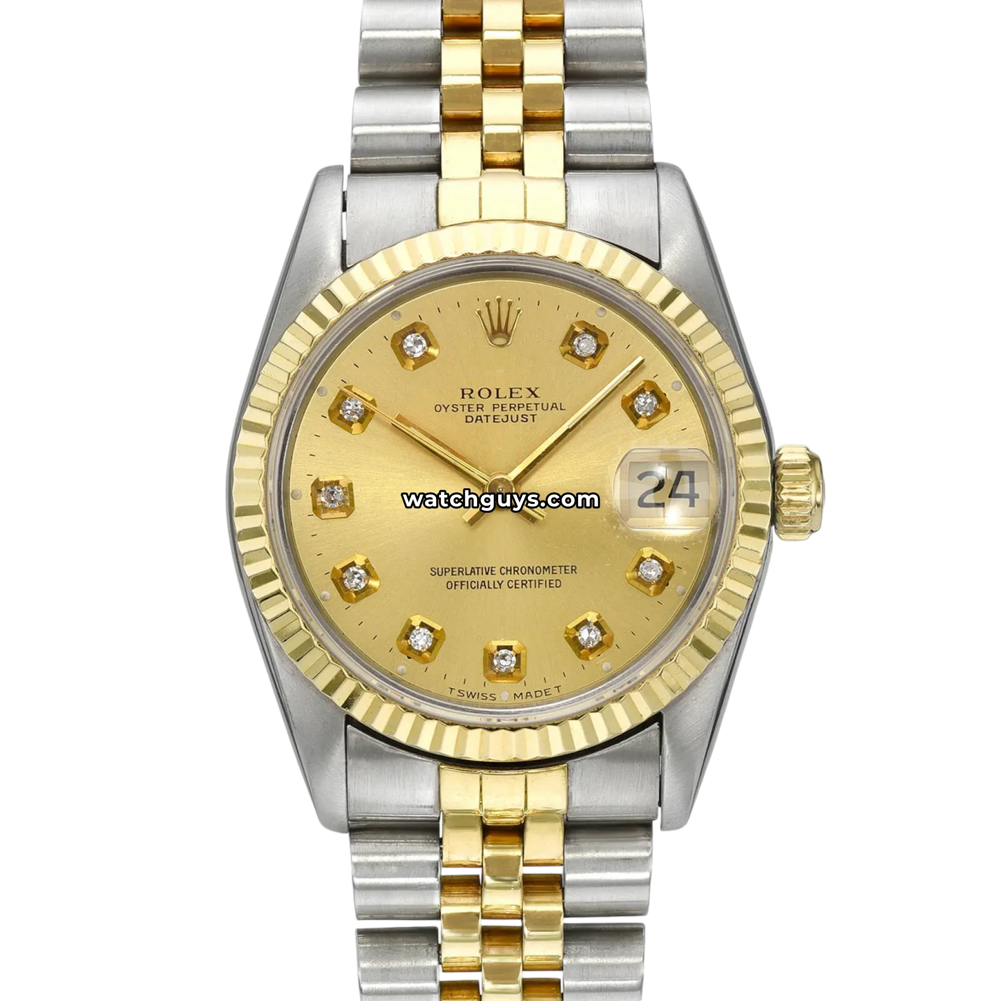 Rolex Datejust 68273 Two Tone Champagne Diamond