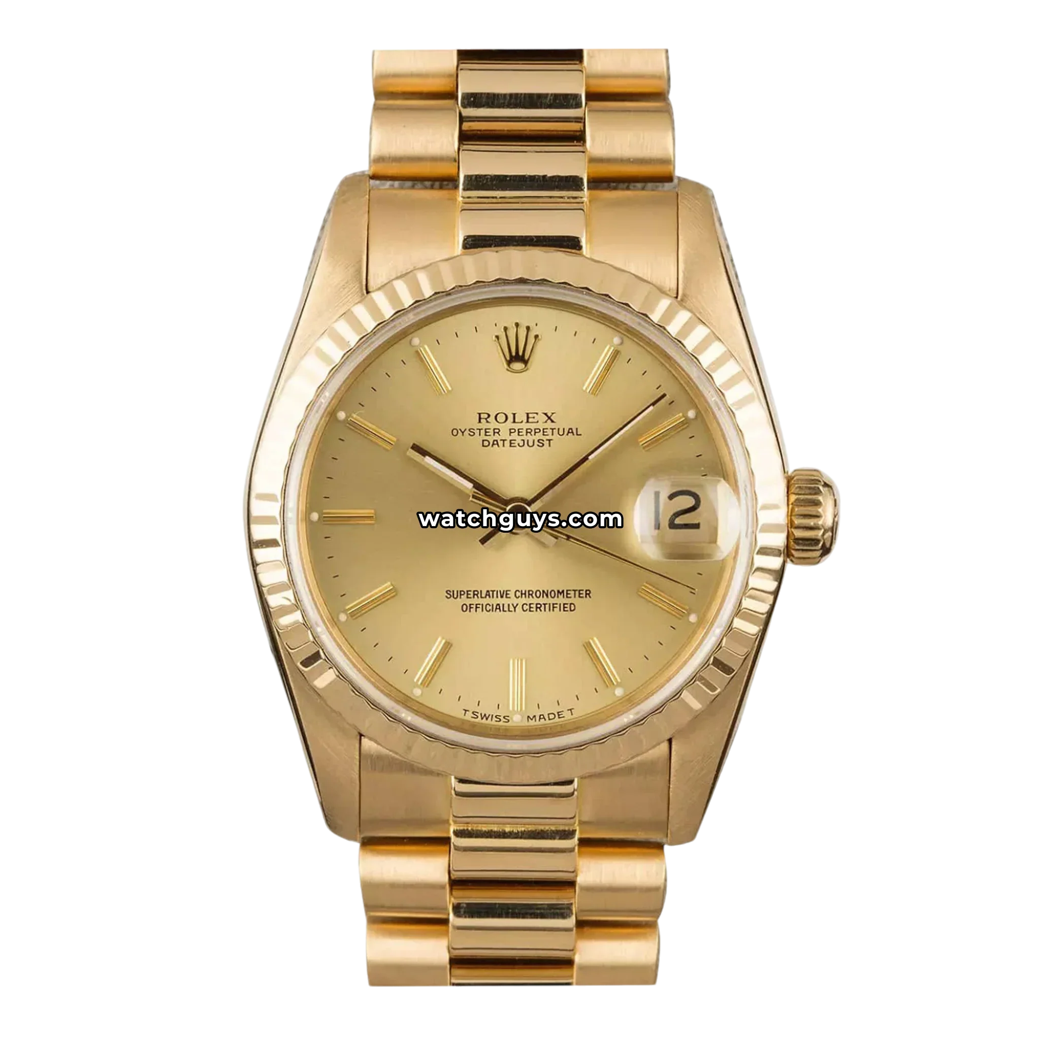 Rolex Datejust 68278 Champagne Index President