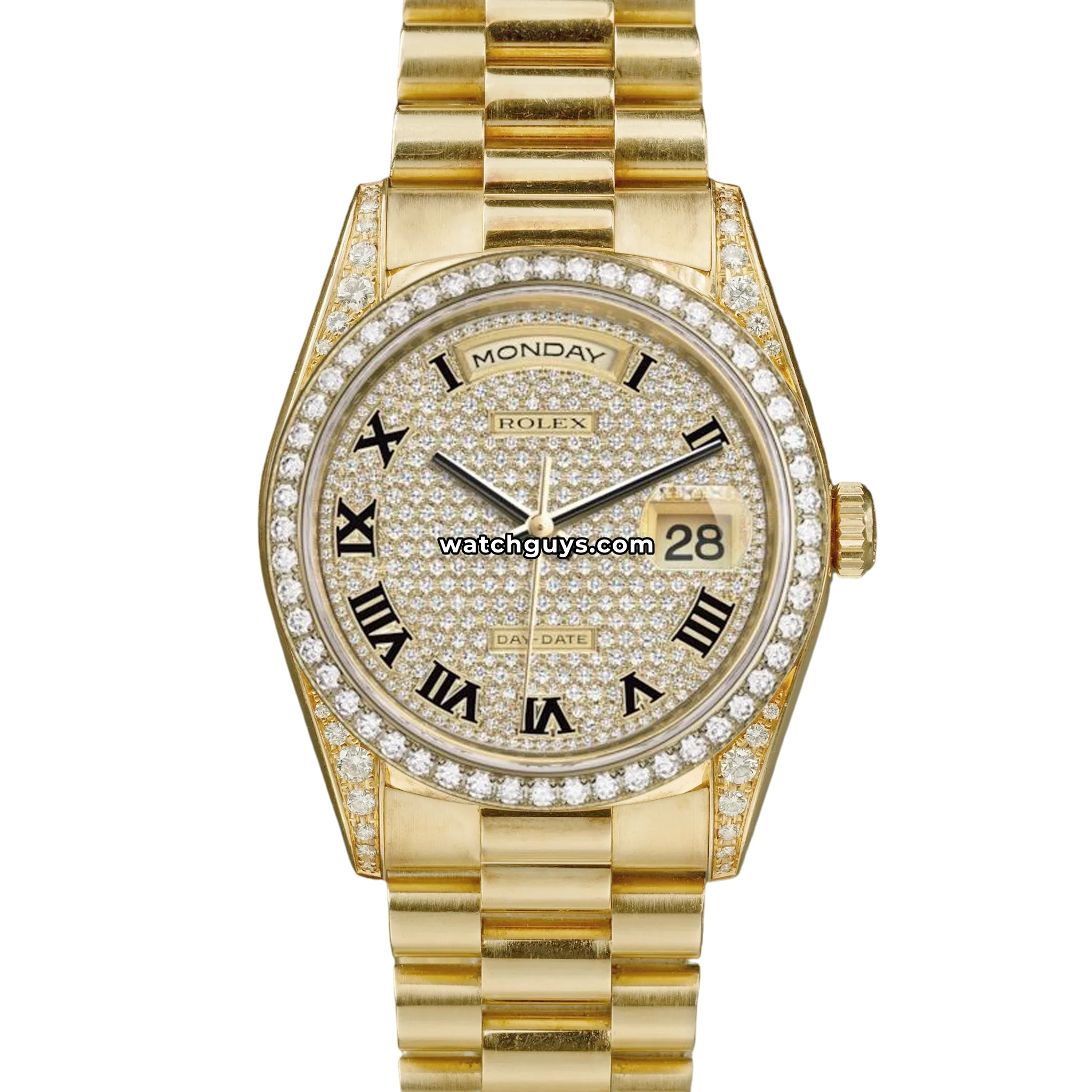 Rolex Day-Date 118388 Diamond Paved Roman