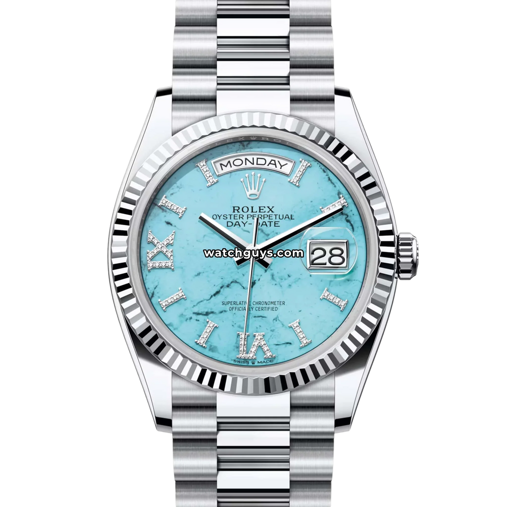 Rolex Day-Date 128236 Platinum Turquoise