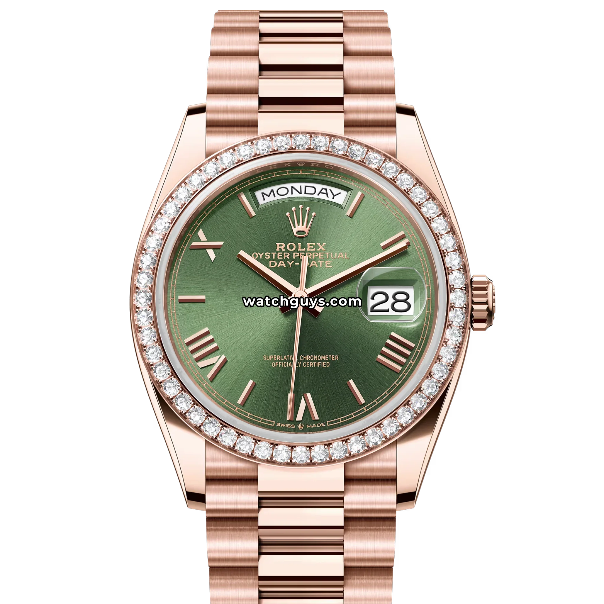 Rolex Day-Date 128345RBR Olive Green