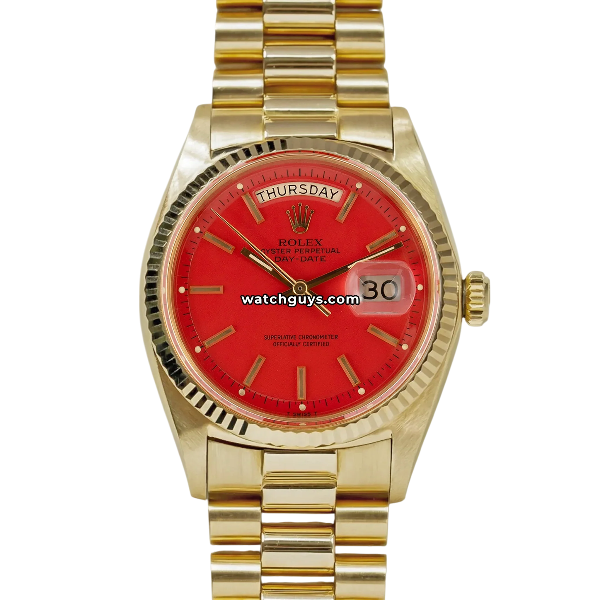 Rolex Day-Date 1803 Coral Red Yellow Gold