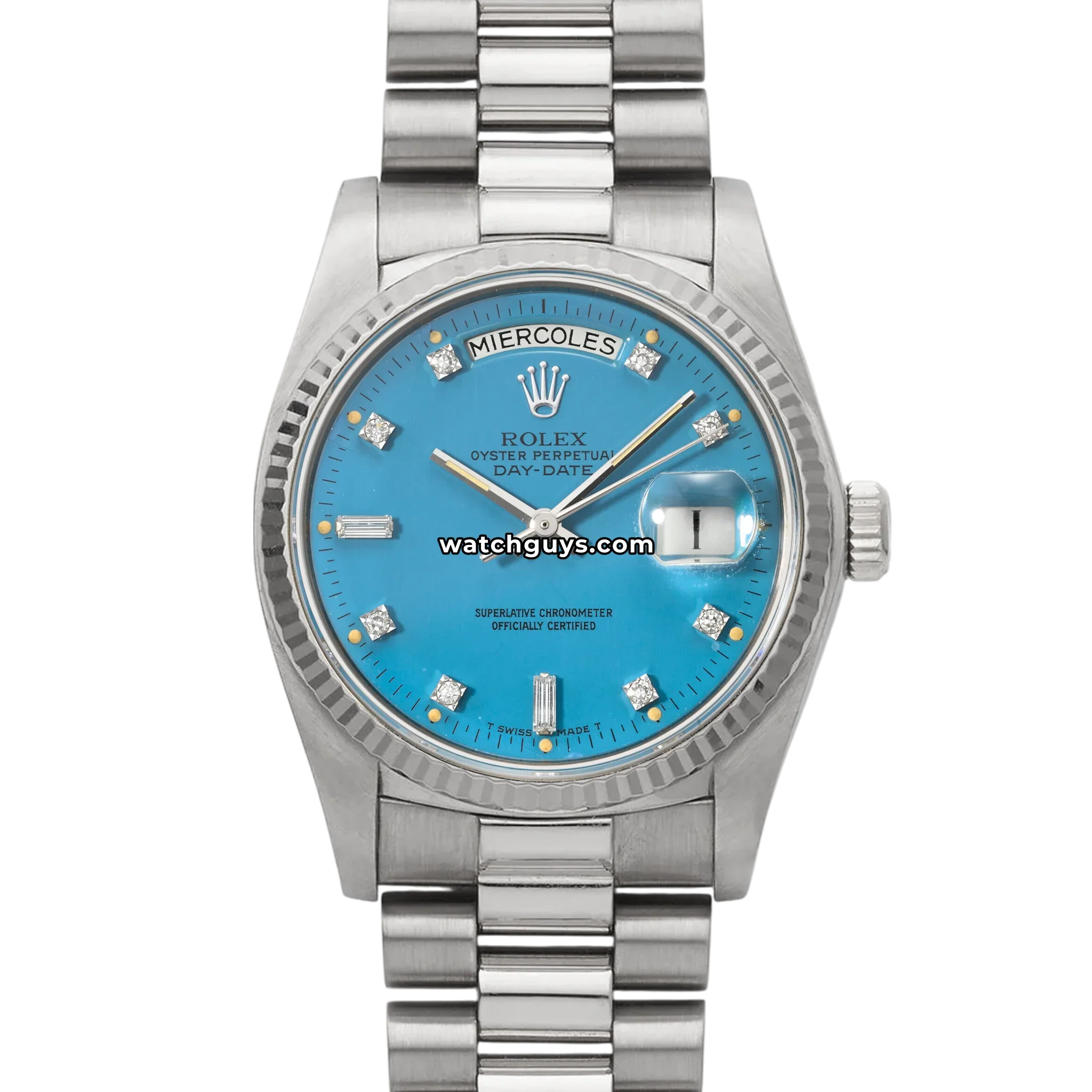 Rolex Day-Date 18039 Blue Stella Spanish Day