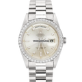Rolex Day-Date 1804 Silver Diamond