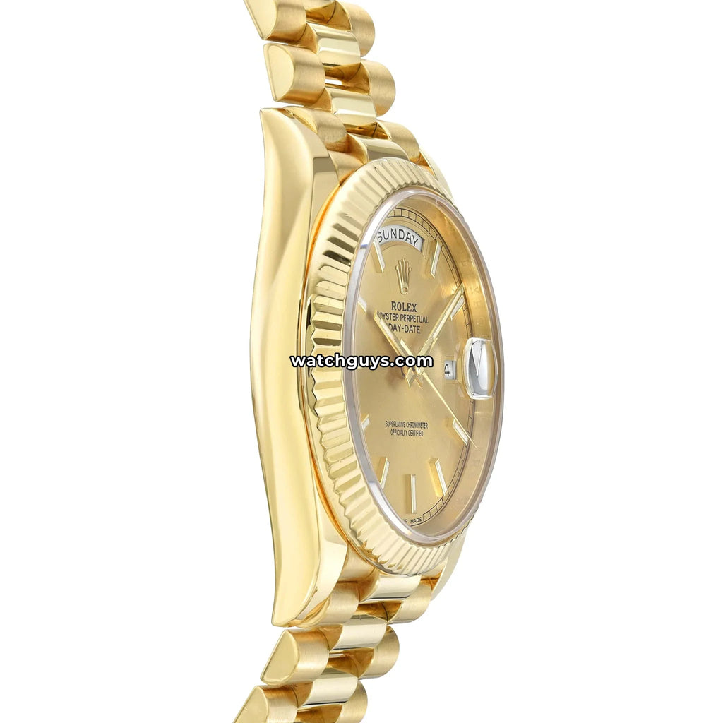 Rolex Day-Date 228238 Champagne Index President